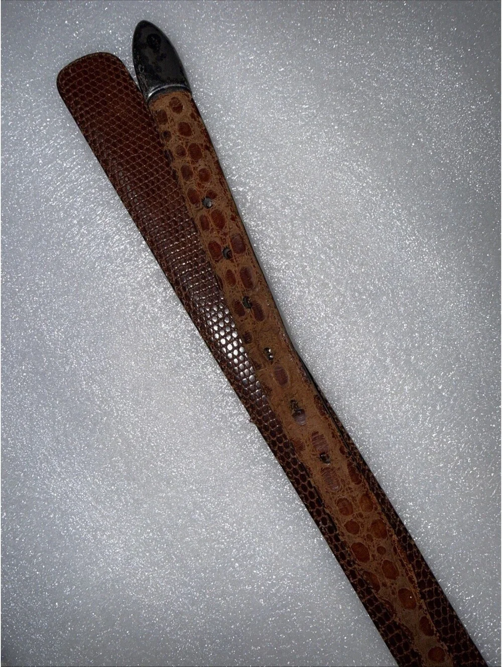 Vintage Markus Neumann Genuine Crocodile/Lizard Leather Belt Brown  38 Spain